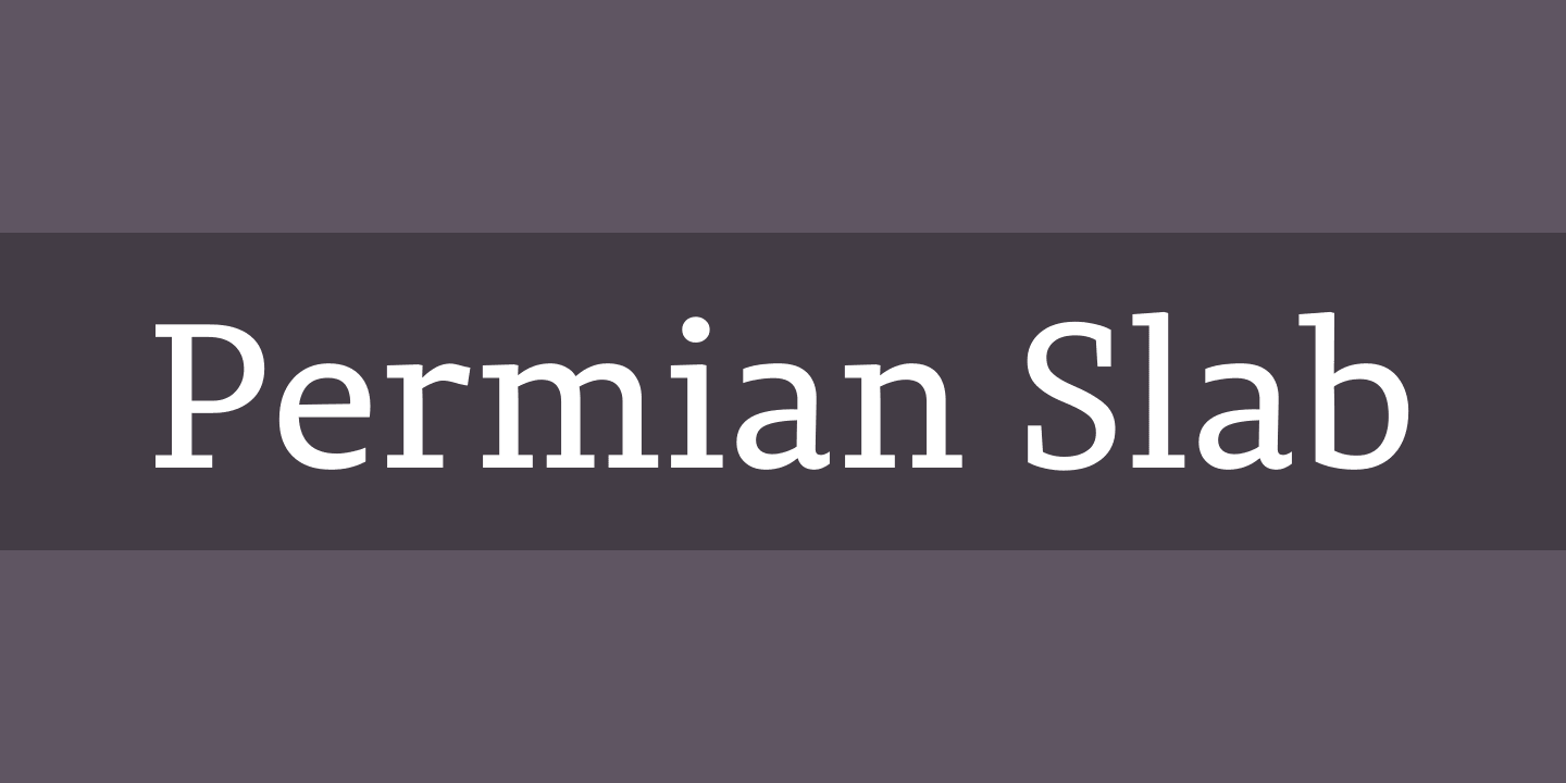 Пример шрифта Permian Slab